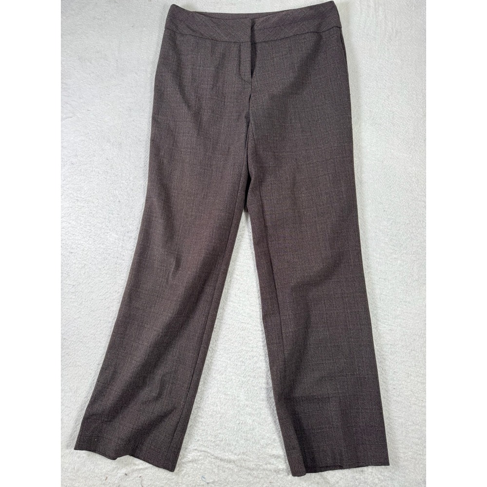 Style & Co Dress Pants Women 10 Brown Excellent Stretch Straight Leg